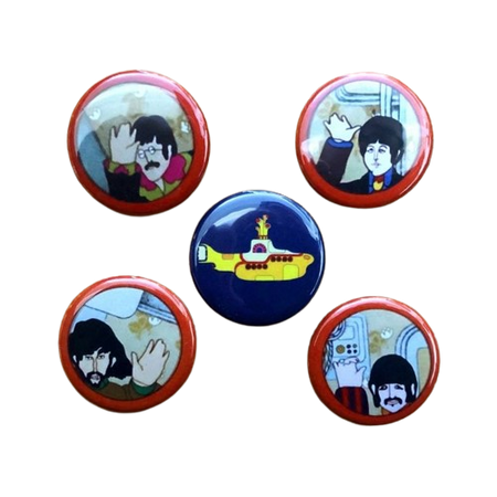 the beatles buttons pins