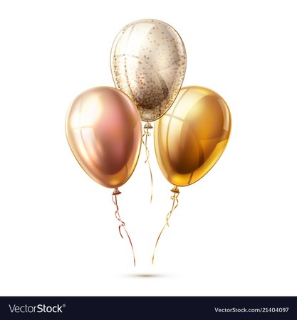 Realistic shiny balloons Royalty Free Vector Image