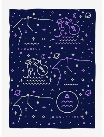 Aquarius Astrology Weighted Blanket