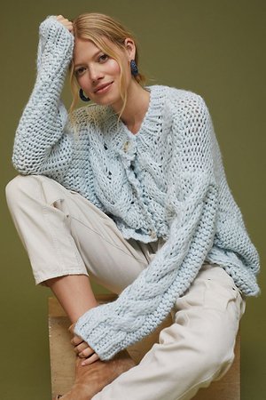 Cozy Cable-Knit Cardigan | Anthropologie