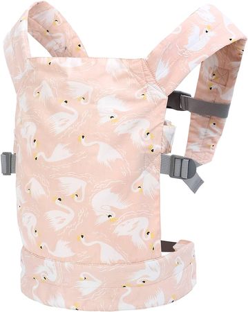 Amazon.com: XADP Doll Carrier Backpack Front and Back Carrier Stuffed Animal Carriers for Little Girls and Boys, Doll Accessories, Cotton Flower Printed, Pink Swan : Toys & Games