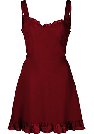 red mini dress