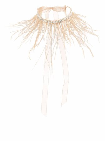 Atu Body Couture Feather And Crystal Necklace - Farfetch
