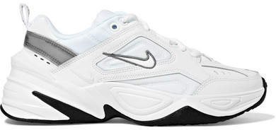 M2k Tekno Leather And Mesh Sneakers - White