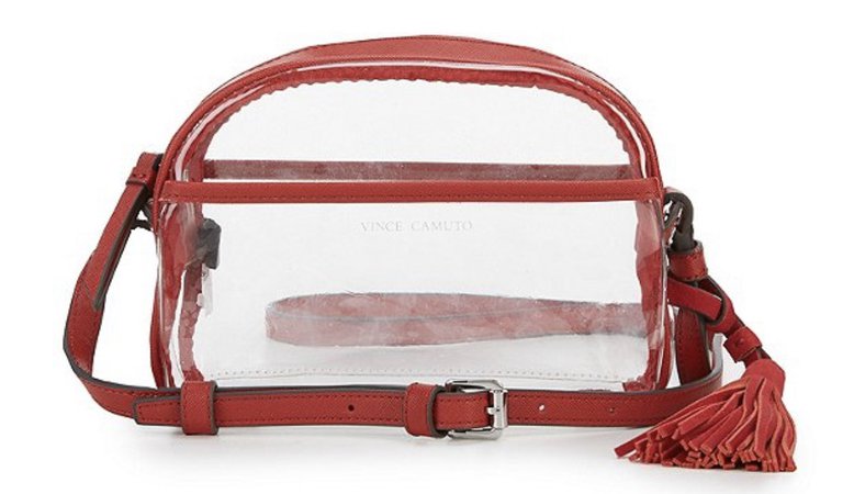 red clear bag