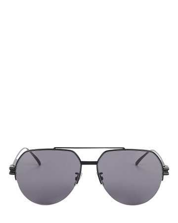 Bottega Veneta Wire Aviator Sunglasses | INTERMIX®