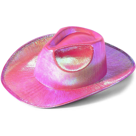Holographic Pink Cowboy Hat