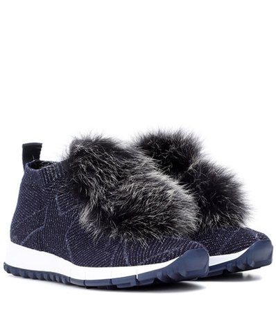 Norway fur-trimmed sneakers
