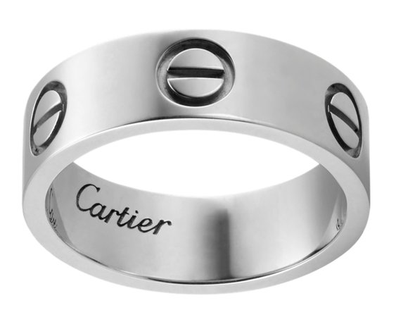 Cartier love ring silver