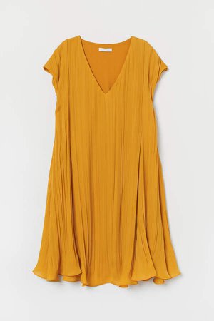 V-neck Dress - Yellow