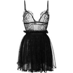 (15) Pinterest - Alexander McQueen plunging lace mini dress found on Polyvore featuring dresses, vestido, black, spaghetti strap lace dress, | Get in my closet