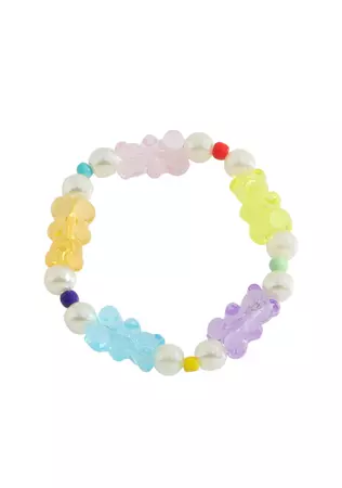 Gummy Bear Beads Elastic Bracelet