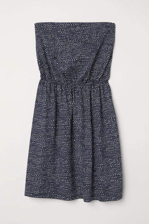 Strapless Jersey Dress - Blue