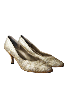 vintage gold lurex heels