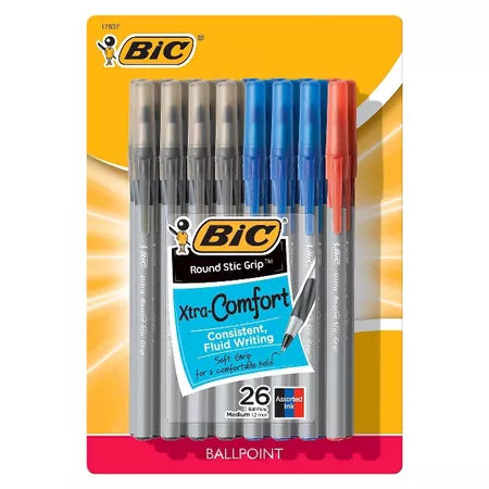 BIC® Xtra Comfort Ballpoint Pens, 1.2mm, 26ct - Multicolor Ink : Target