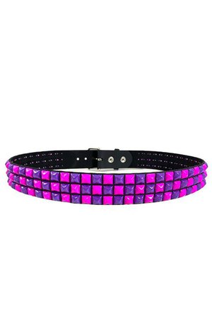 pink and purple studded belt