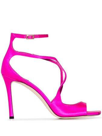 Shop Jimmy Choo Azia 95mm satin sandals with Express Delivery - FARFETCH