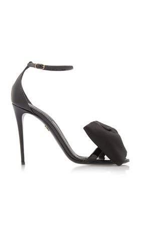 Bow-Embellished Patent Leather Sandals By Dolce & Gabbana | Moda Operandi