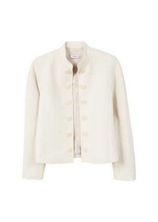MANGO Contrasted buttons jacket