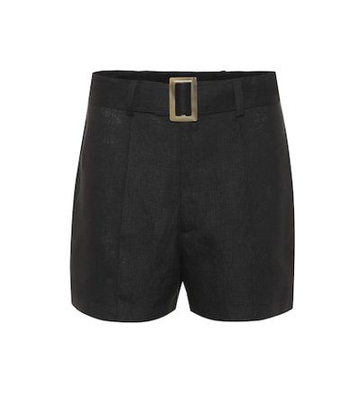 High-rise linen shorts