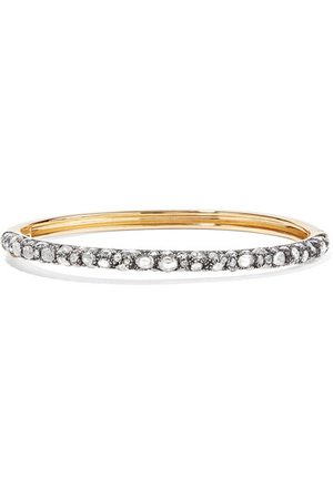 Fred Leighton | Collection 18-karat gold, sterling silver and diamond bracelet | NET-A-PORTER.COM