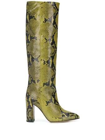 Paris Texas Snake Embossed 95mm Boots - Farfetch