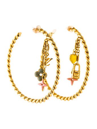 Louis Vuitton Sweet Monogram Hoop Earrings - Earrings - LOU210131 | The RealReal