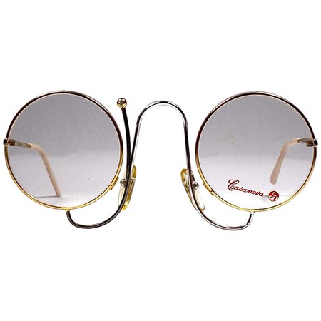 Casanova Gold Joan Miro Inspired Frame Demo Lens 1980 Sunglasses