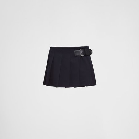 Navy Gabardine miniskirt | Prada