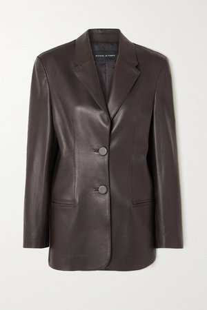 Brown Boy leather blazer | Michael Lo Sordo | NET-A-PORTER