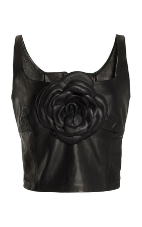 Magda Butrym Floral-Detailed Leather Corset