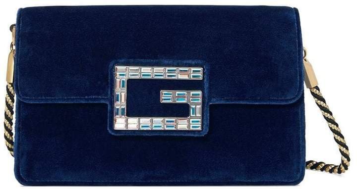 blue Shoulder bag with Square G