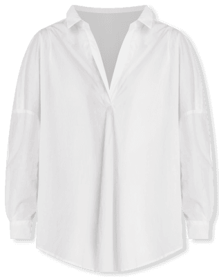 FRENCH CONNECTION Rhodes Oversize V-Neck Poplin Shirt | Bloomingdale's