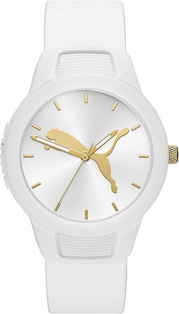 Amazon.com: PUMA Women's Reset V2 Polycarbonate Quartz Watch with Polyurethane Strap, White, 18 (Model: P1048) : Clothing, Shoes & Jewelry