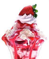 Strawberry Ice Cream Sundae❤️🍓🍦