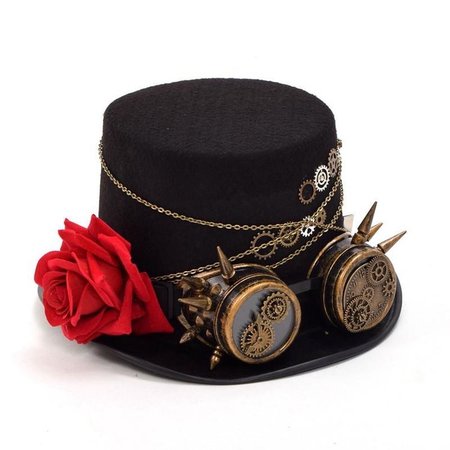 floral steampunk top hat