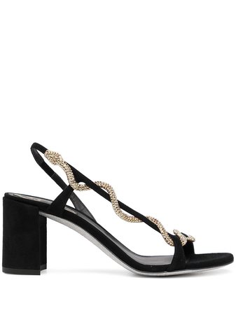 Shop René Caovilla slingback jewelled sandals with Express Delivery - FARFETCH