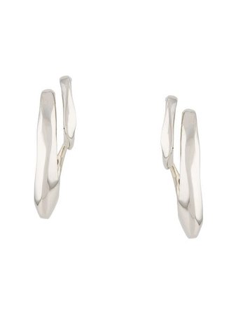 Shop silver Alexander McQueen Double Layer earrings with Express Delivery - Farfetch