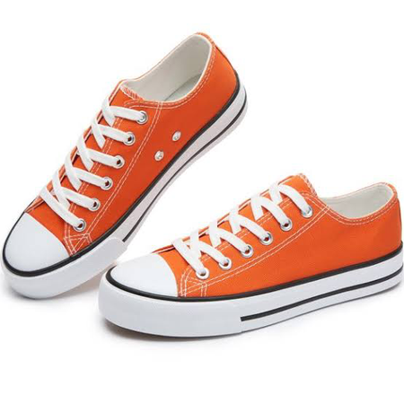 Orange sneakers