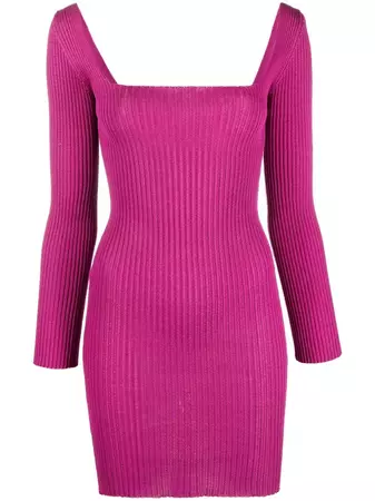 A. ROEGE HOVE square-neck ribbed-knit Mini Dress - Farfetch