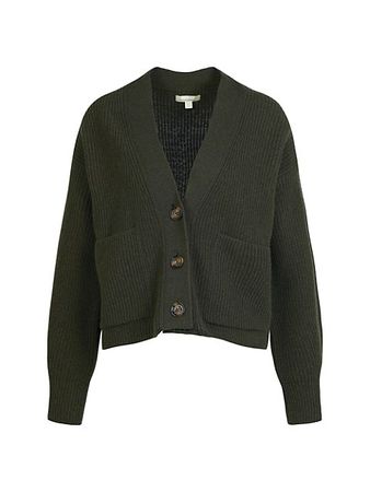 Shop Barbour Theodore Ribbed Wool Cardigan | Saks Fifth Avenue