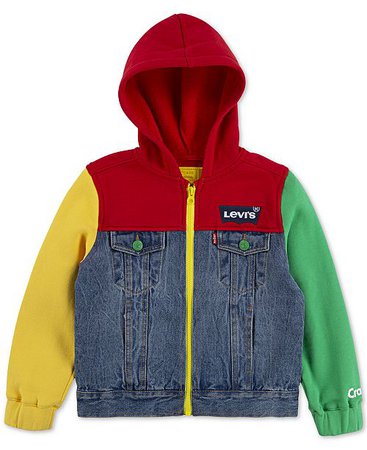 Levi's Little Boys Crayola Collection Colorblocked Hooded Trucker Jacket & Reviews - Sets & Outfits - Kids - Macy's