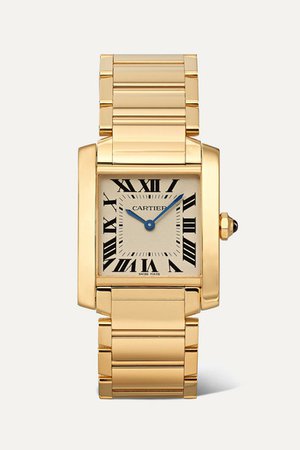 Cartier | Tank Française 25mm medium 18-karat gold watch | NET-A-PORTER.COM