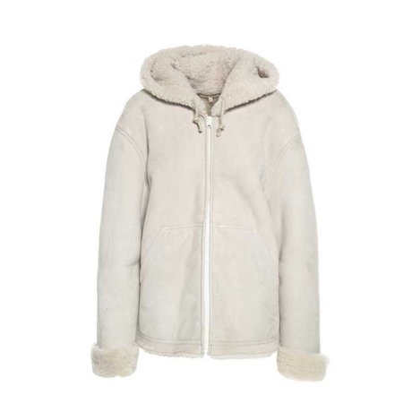 yeezy hooded shearling jacket
