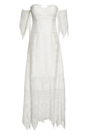 Foxiedox Lace Off the Shoulder Maxi Dress | Nordstrom