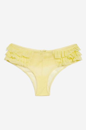 Culotte froufrou yellow topshop