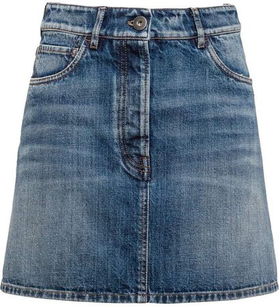 vintage denim mini skirt