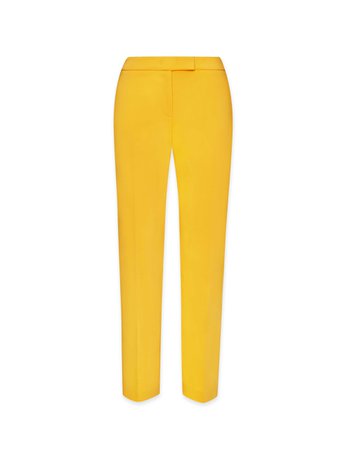 Cotton Double Weave Bowie Pant Mondrian Yellow | Anne Klein