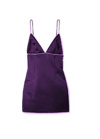 AREA Purple Embellished Dress