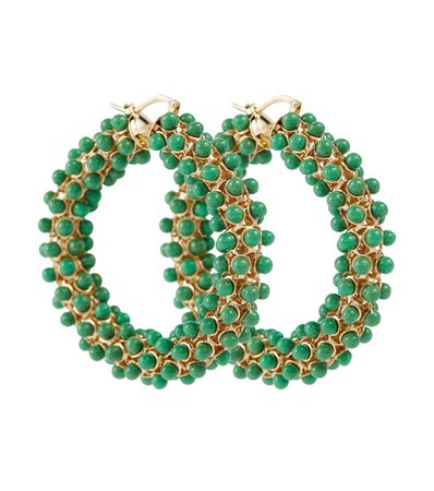 Jil Sander - Embellished hoop earrings | Mytheresa